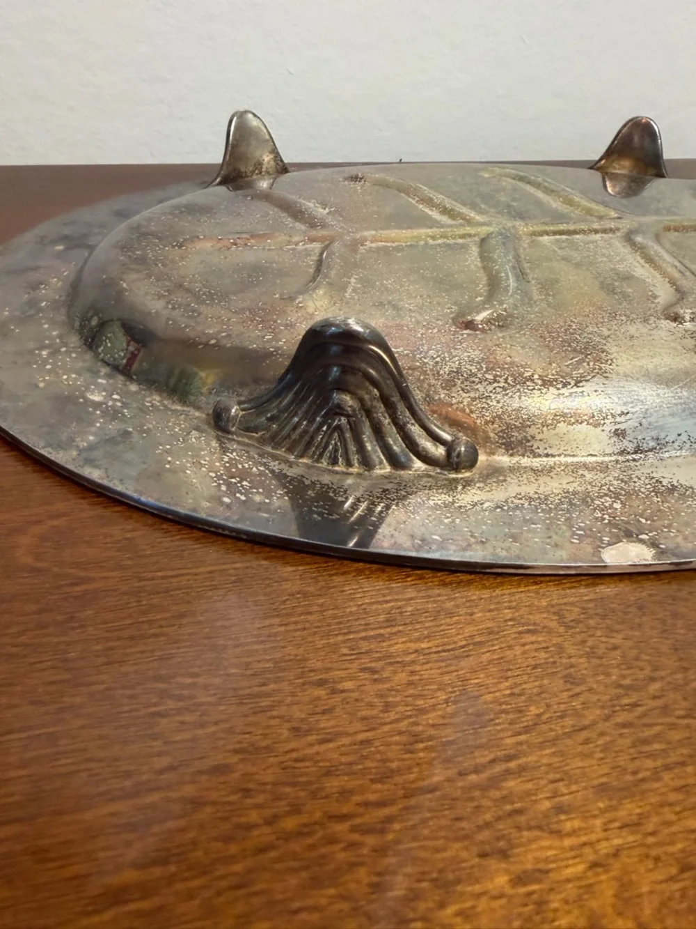Vintage Silverplate Leaf Serving Tray Platter Mid Century Modern Decorative Dish